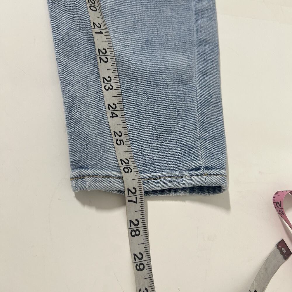 Hudson Barbara High Rise Super Skinny Jeans Blue Women Size 34 Distressed - Picture 12 of 12